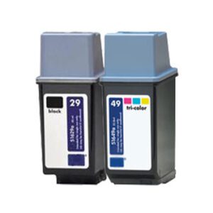 CARTOUCHE COMPATIBLE HP 51629A / 51649A PACK NOIR TRI-COLOR