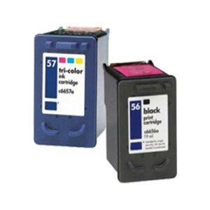 CARTOUCHE COMPATIBLE HP C6656A / C6657A 56 / 57 PACK NOIR TRI-COLOR